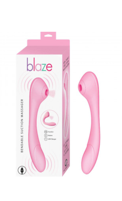 Blaze Bendable Suction Massager - Pink